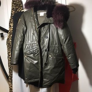 Down cargo winter coat